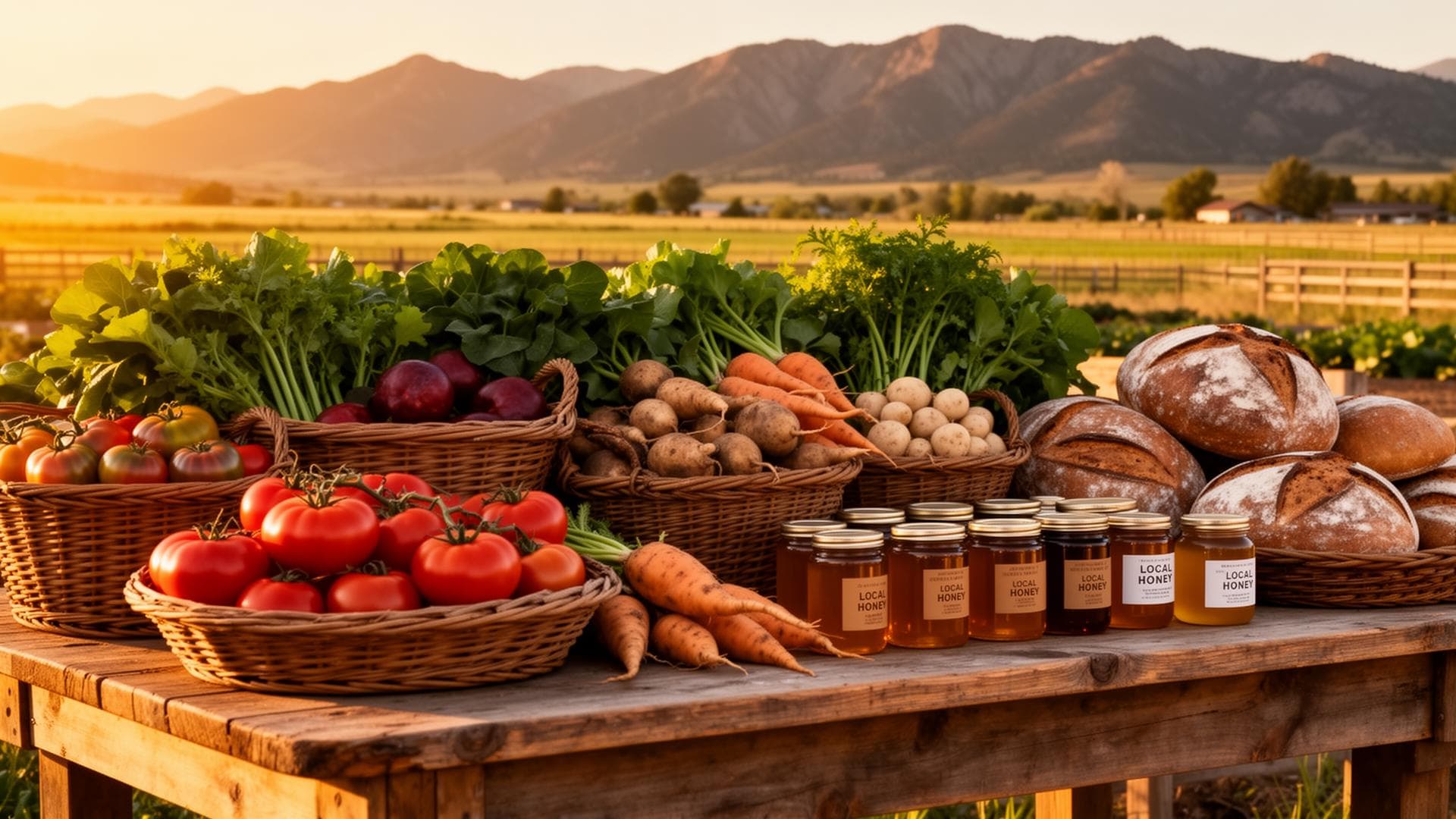 Fresh Colorado harvest box with local produce